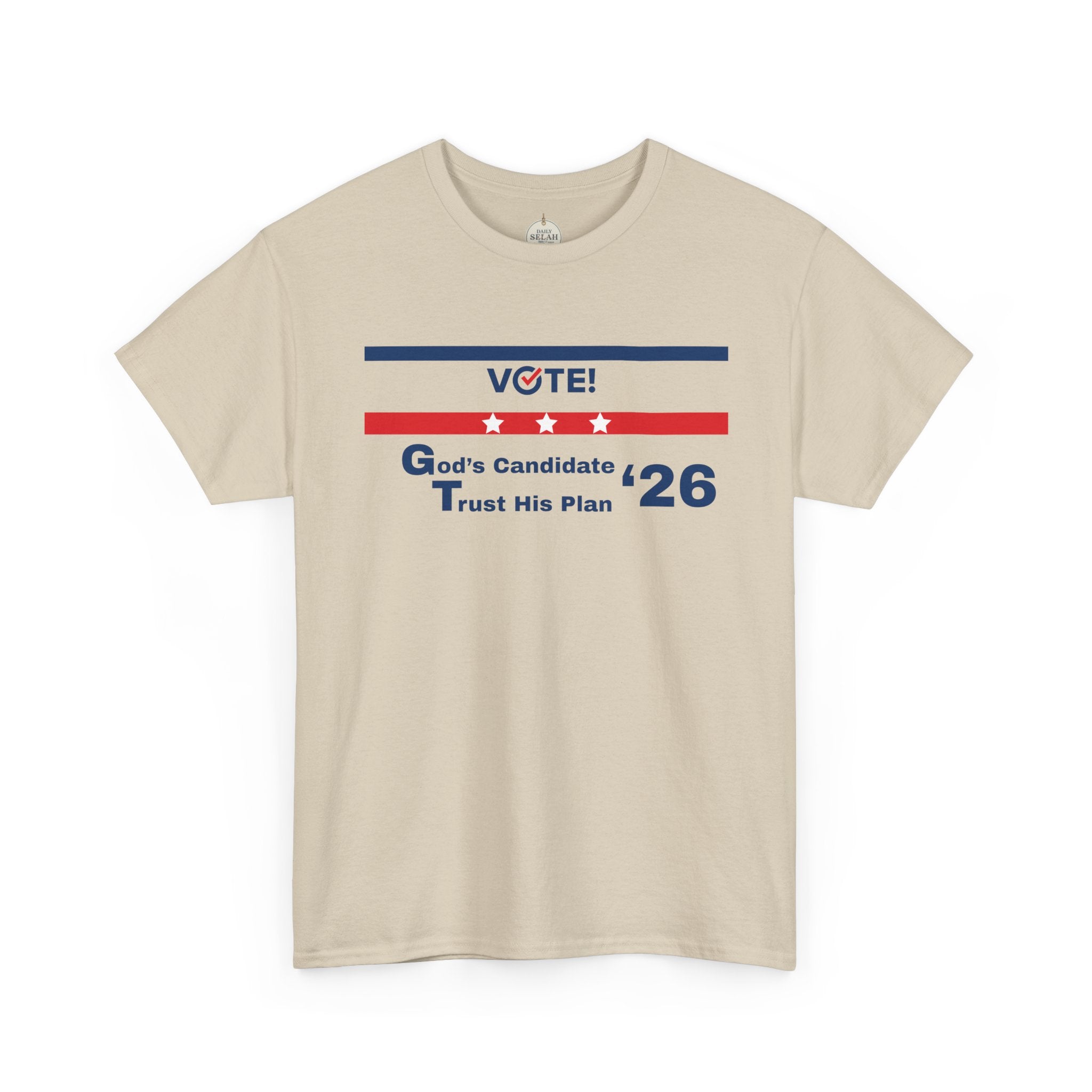 Political Vote '26 T‑Shirt — "God's Candidate Trust His Plan" Patriotic Tee