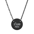Stand Firm Engraved Circle Necklace