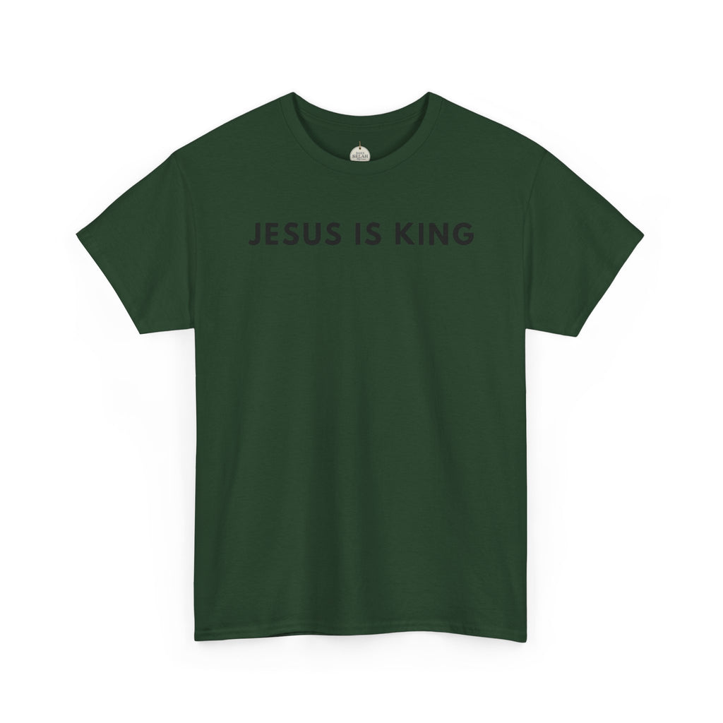 Jesus Is King Tee - Christian Faith White Cotton T-Shirt