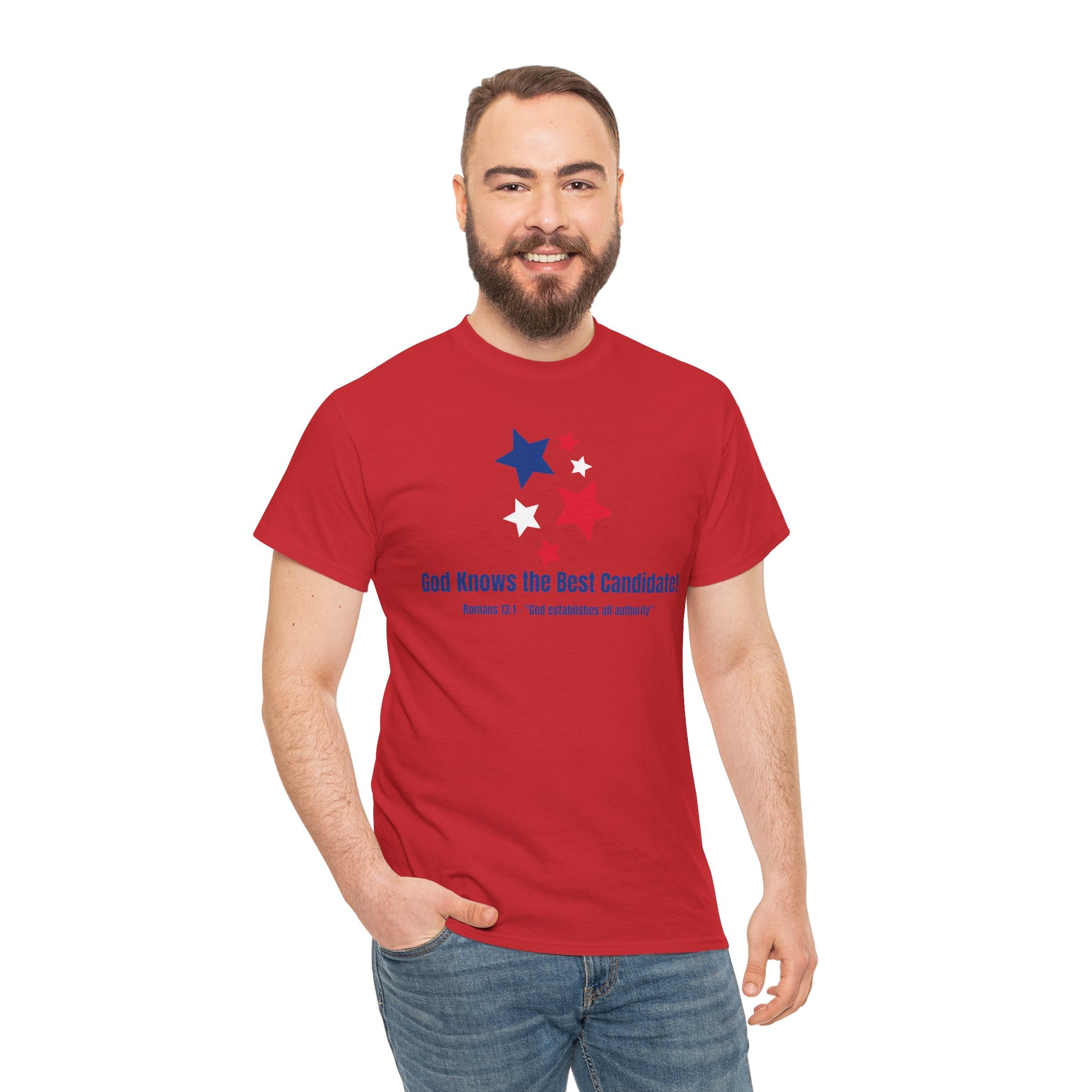 God Knows the Best Candidate Tee — Patriotic Christian Election T-Shirt