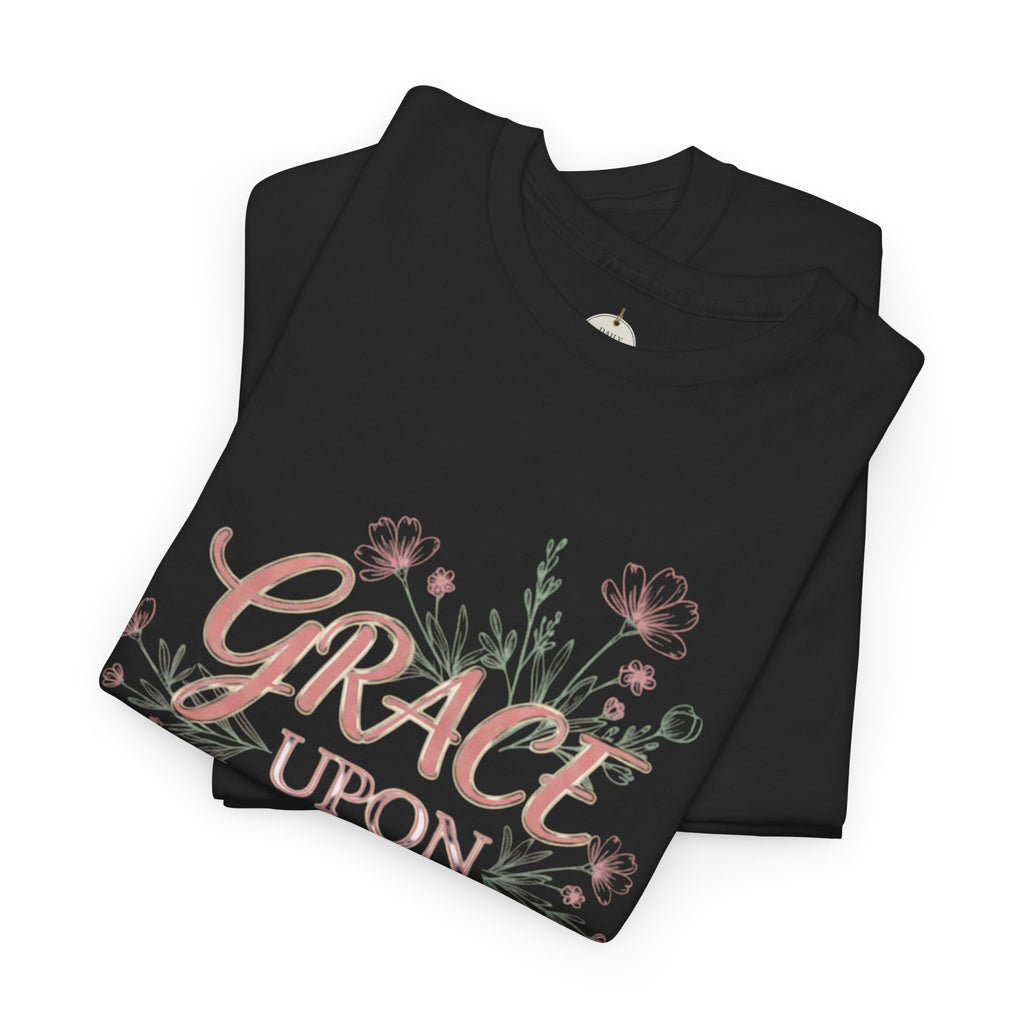 Grace Upon Grace Tee — John 1:16 Floral Christian T-Shirt