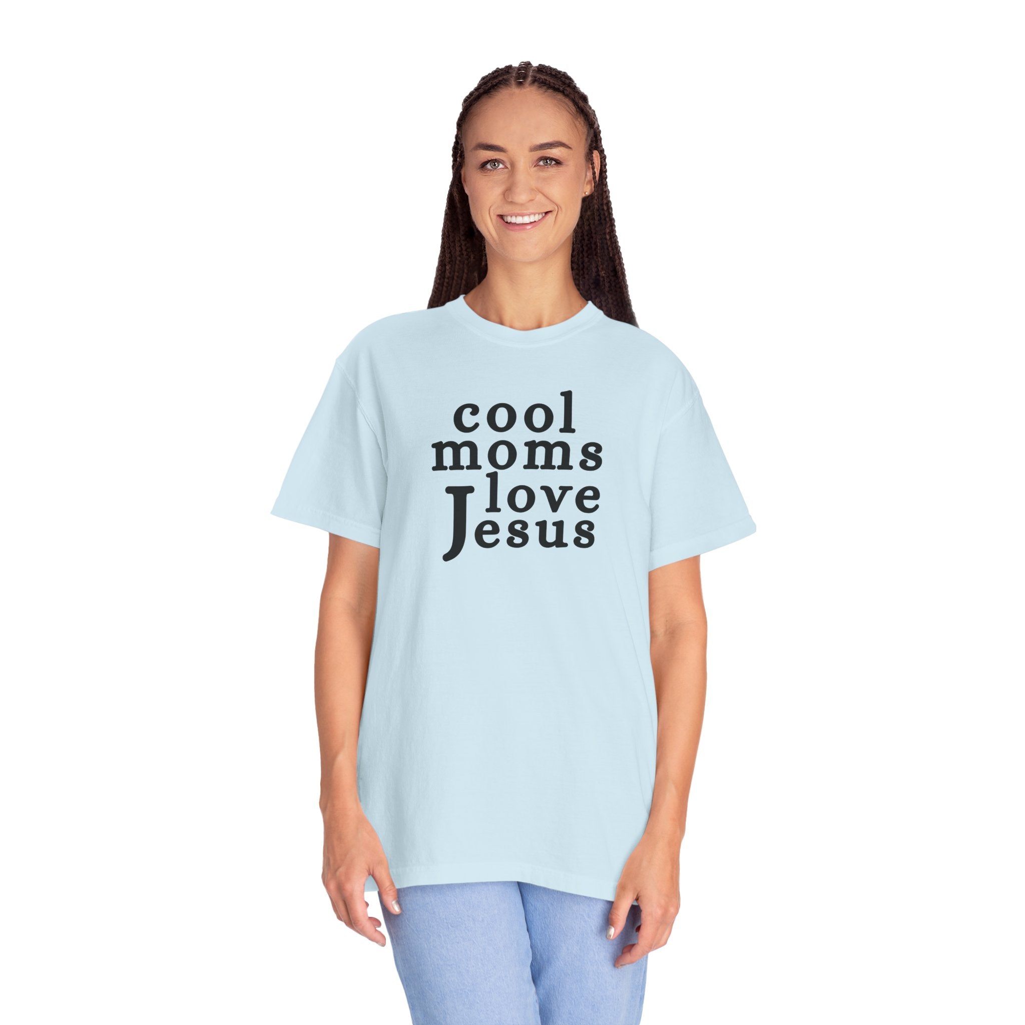 Christian Mom T-Shirt — "Cool Moms Love Jesus" Graphic Tee
