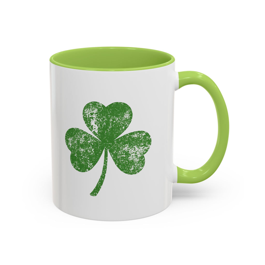 St. Patrick's Day Shamrock Accent Coffee Mug – Lucky Irish Green 11/15oz