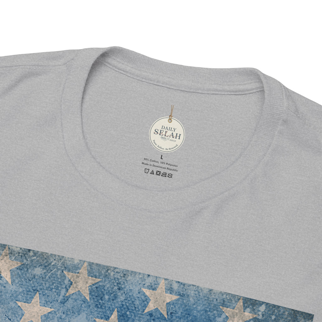 God First 250 Years Vintage American Flag  and Patriotic T-Shirt