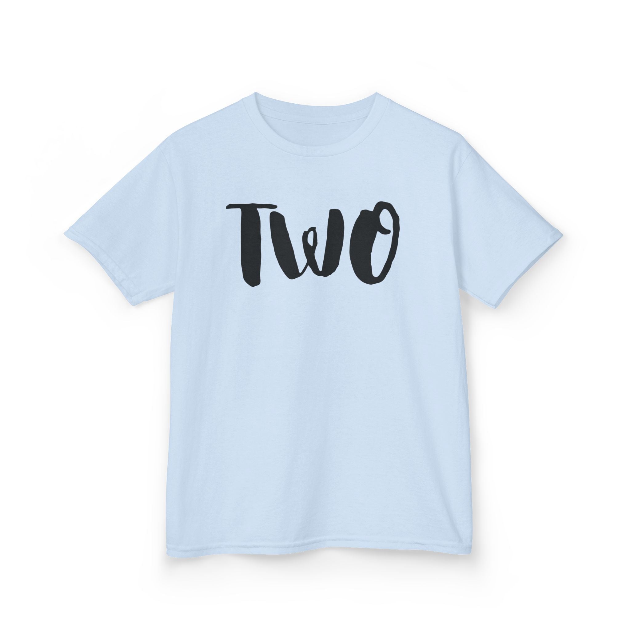 'Two' Kids T‑Shirt – Birthday Toddler Number Shirt for 2-Year-Olds