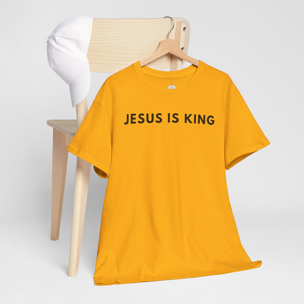 Jesus Is King Tee - Christian Faith White Cotton T-Shirt