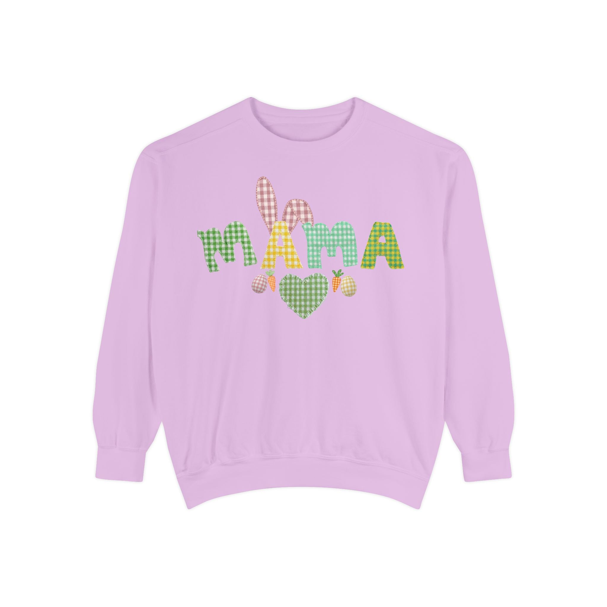 Comfort Colors - Mama Bunny Sweatshirt — Easter Plaid Mom Pullover