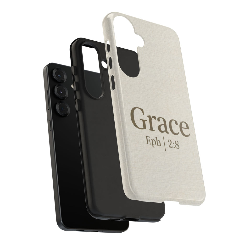 Grace (Ephesians 2:8) Phone Case — Minimalist Christian Inspirational Tough Case
