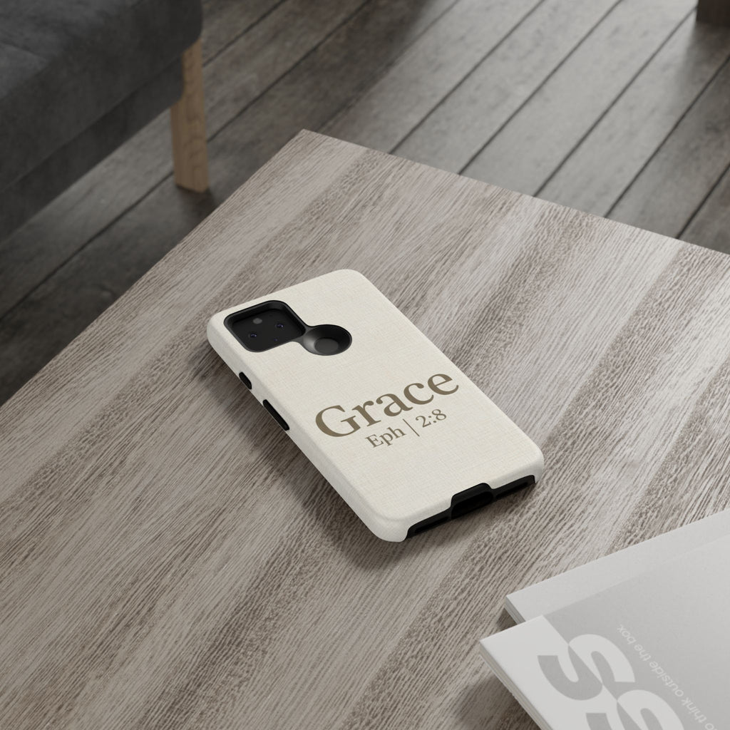 Grace (Ephesians 2:8) Phone Case — Minimalist Christian Inspirational Tough Case