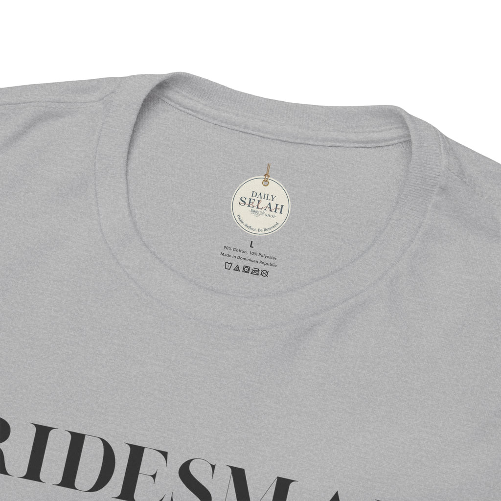 Bridesmaid T-Shirt — Elegant Script Bridal Party Tee (‘Bridesmaid’ with Heart) - Christian