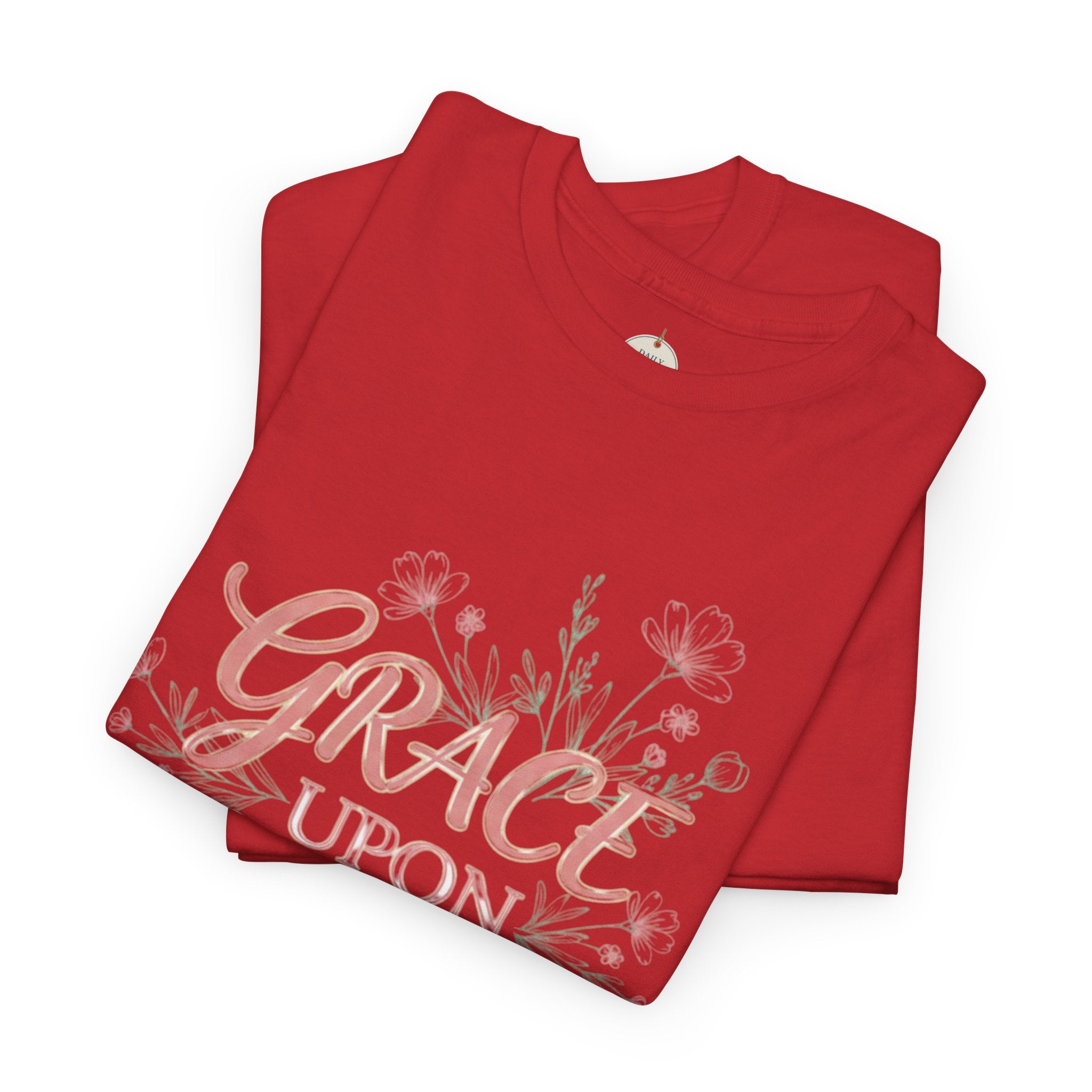 Grace Upon Grace Tee — John 1:16 Floral Christian T-Shirt