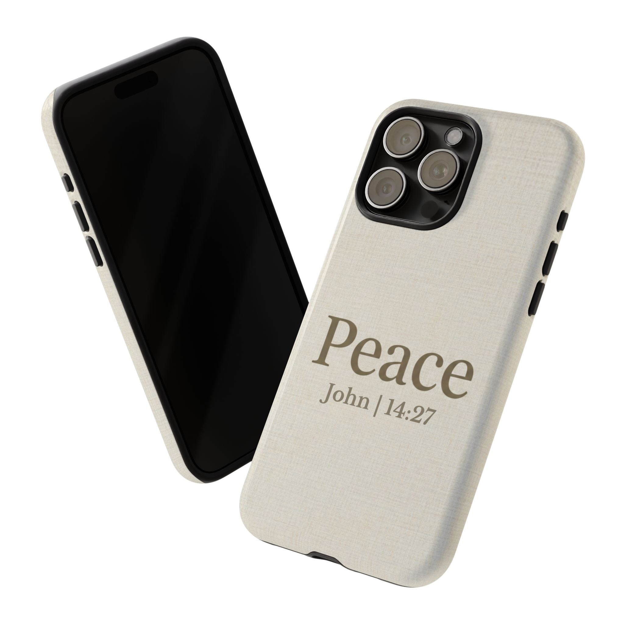 Peace (John 14:27) Phone Case — Minimalist Christian Scripture iPhone & Android Cover
