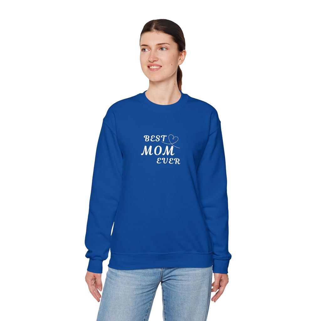 Embroidered Best Mom Ever Crewneck Sweatshirt