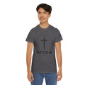 Groom Cross Tee — Christian Wedding Groom T-Shirt (Scripture Verse Design) - Christian - Matthew 19:6