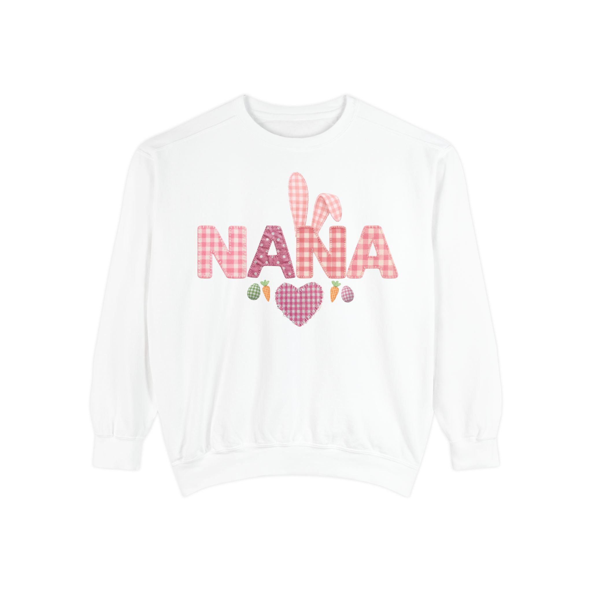 Nana Bunny Heart Sweatshirt — Cute Pink Easter Grandma (Nana) Pullover