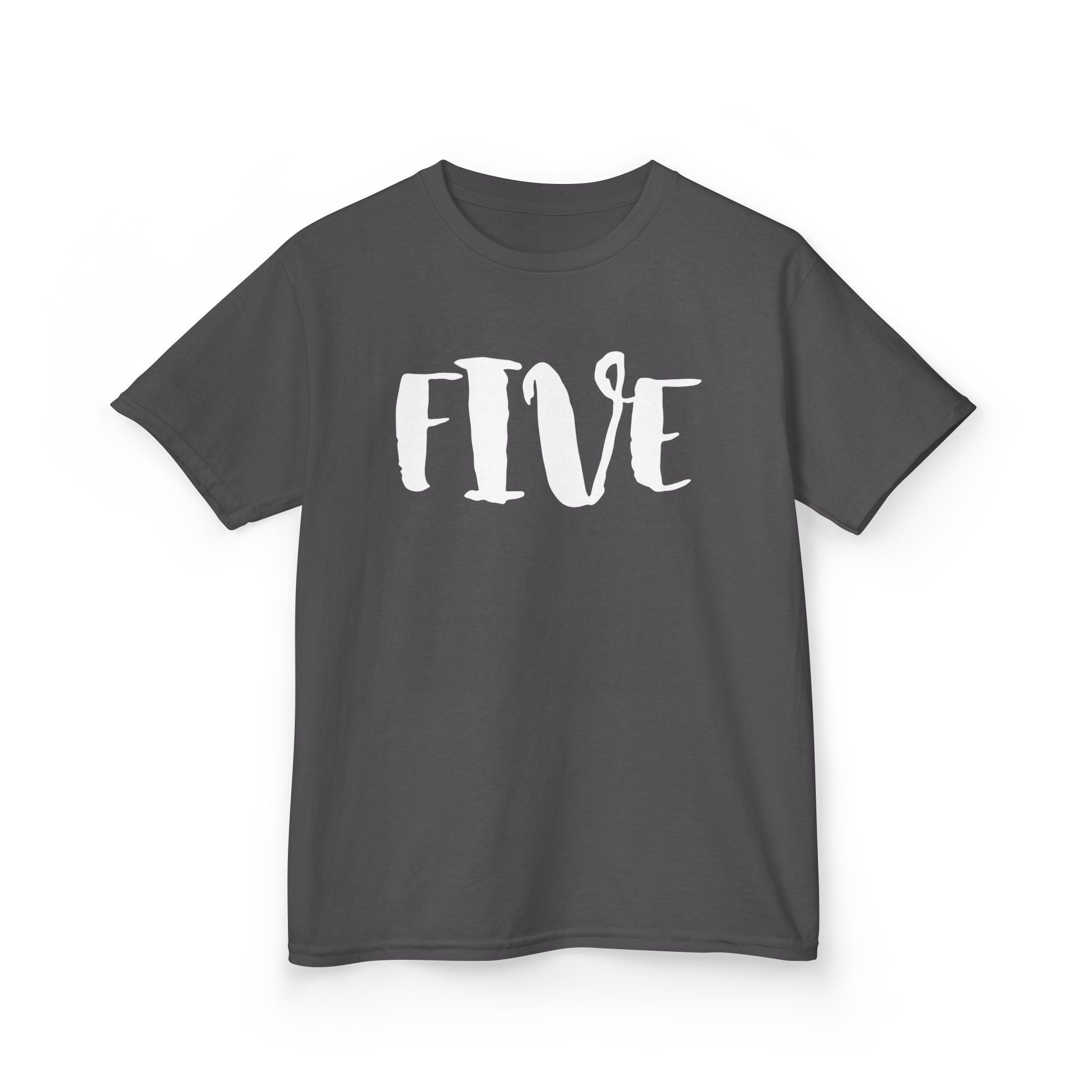 Kids "FIVE" Birthday T‑Shirt — Age 5 Party Tee