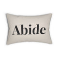 Abide Lumbar Pillow — Minimalist Neutral Faith-Inspired Decorative Throw Pillow