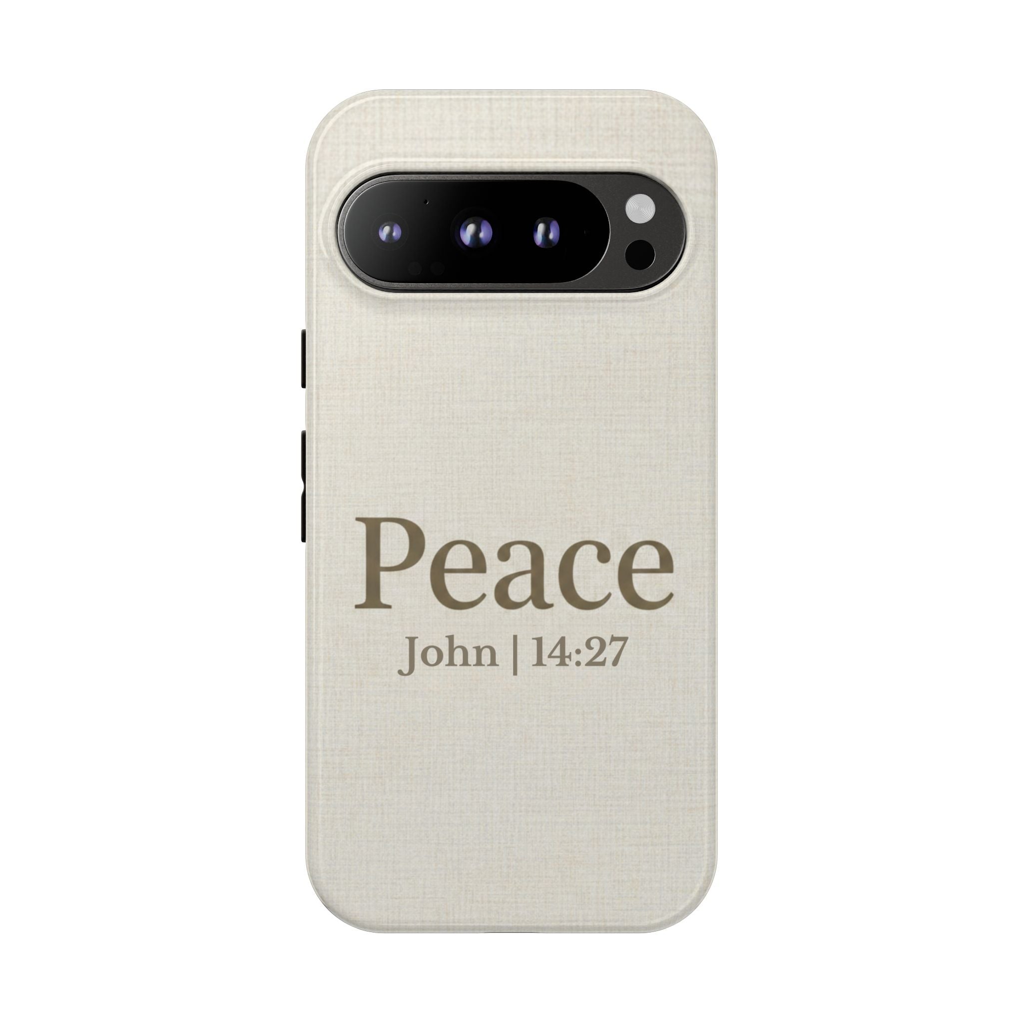 Peace (John 14:27) Phone Case — Minimalist Christian Scripture iPhone & Android Cover