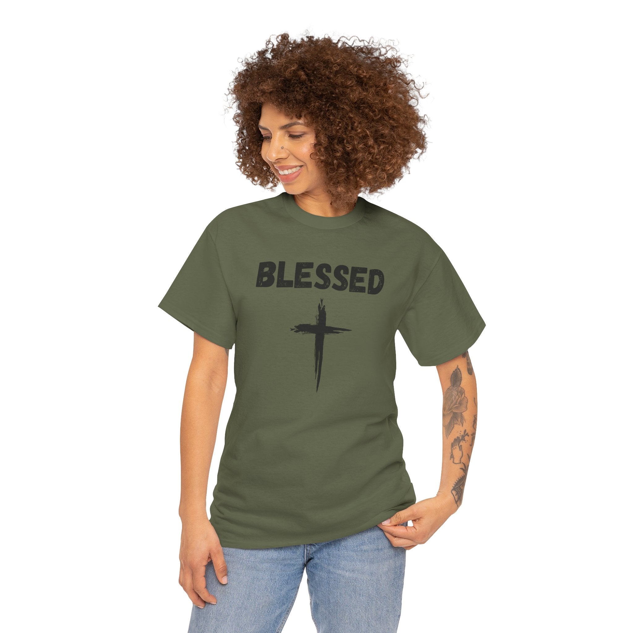 Blessed Cross T-Shirt — Christian Faith Tee