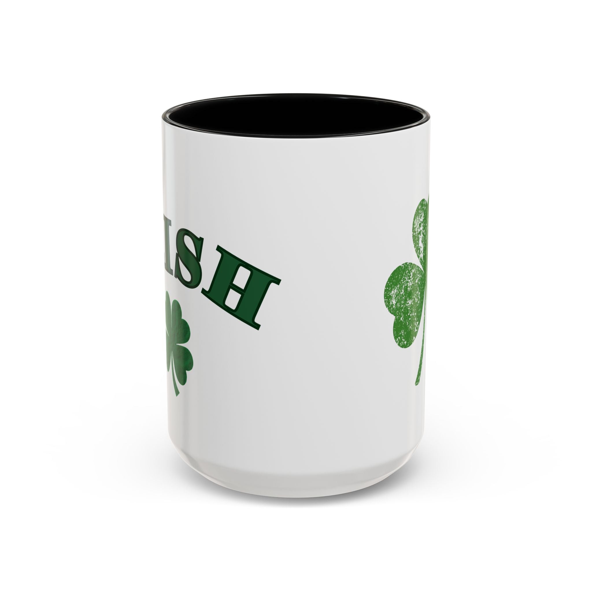 St. Patrick's Day Shamrock Accent Coffee Mug – Lucky Irish Green 11/15oz