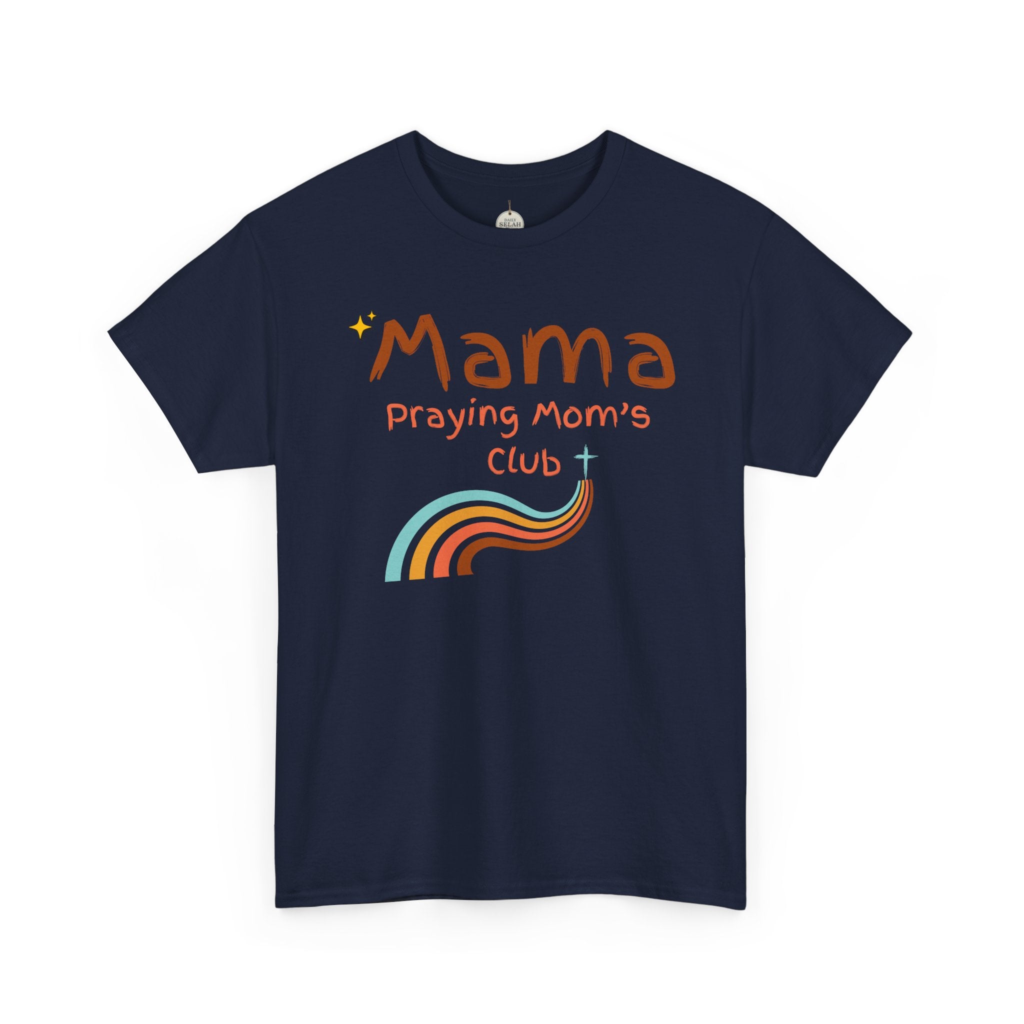 Mama Praying Mom's Club Tee — Inspirational Christian Mama T-Shirt with Rainbow - Mother's Day Gift