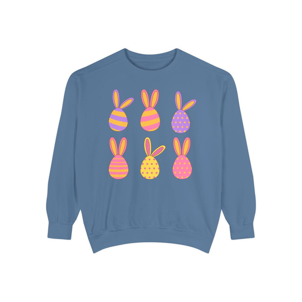 Easter Bunny Egg Sweatshirt — Pastel Bunny-Egg Graphic Pullover