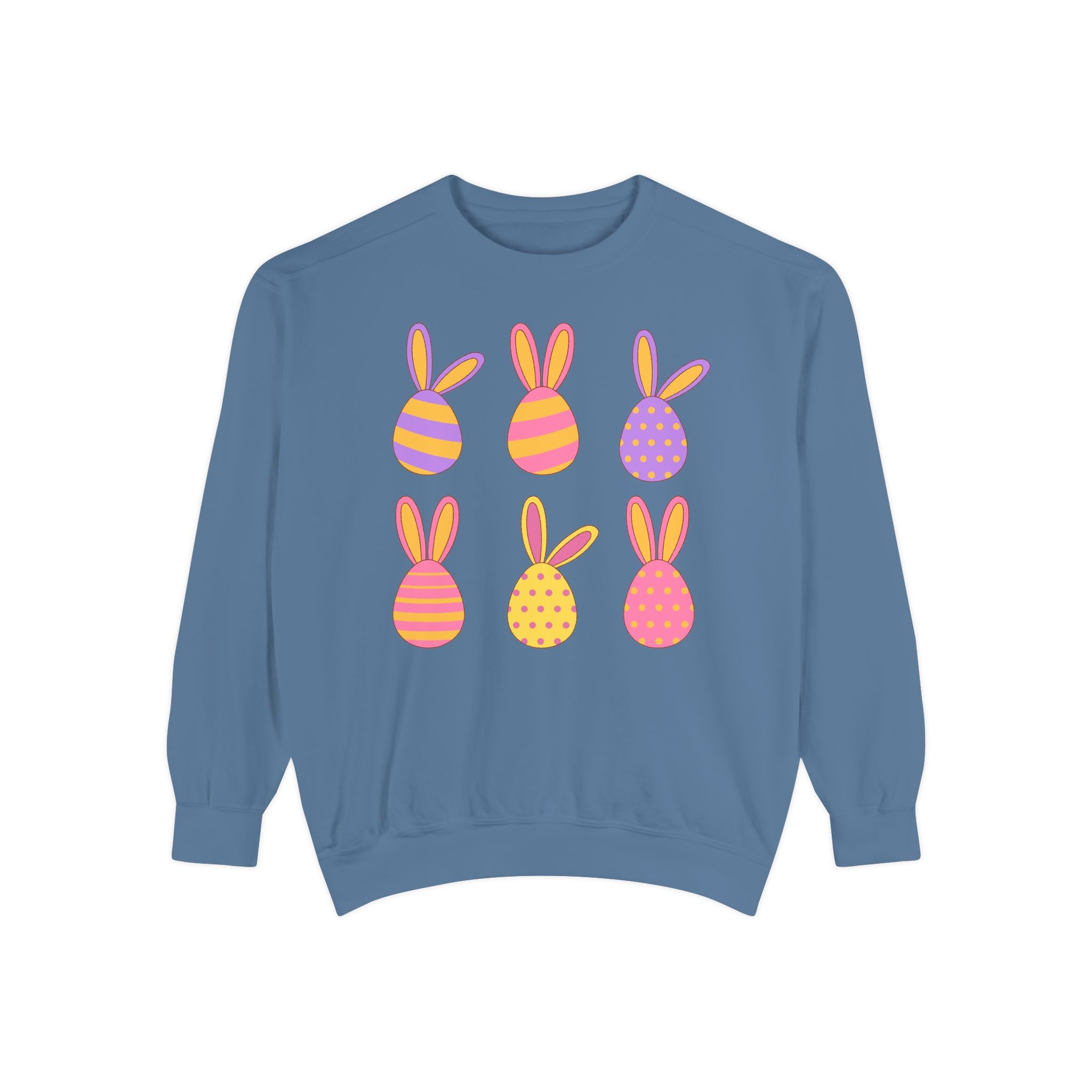 Easter Bunny Egg Sweatshirt — Pastel Bunny-Egg Graphic Pullover
