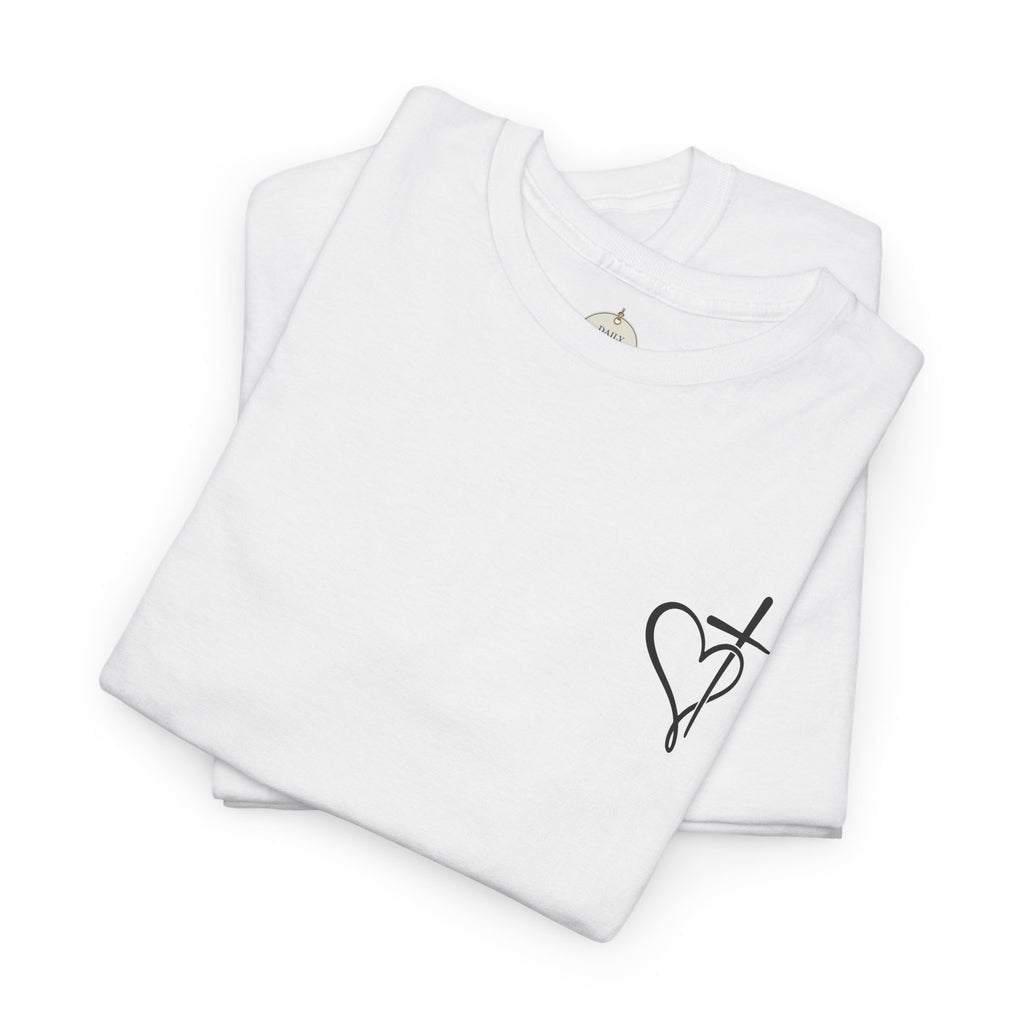 Loved Beyond Measure Tee — Christian Faith Heart Cross T-Shirt (Ephesians 3:18)