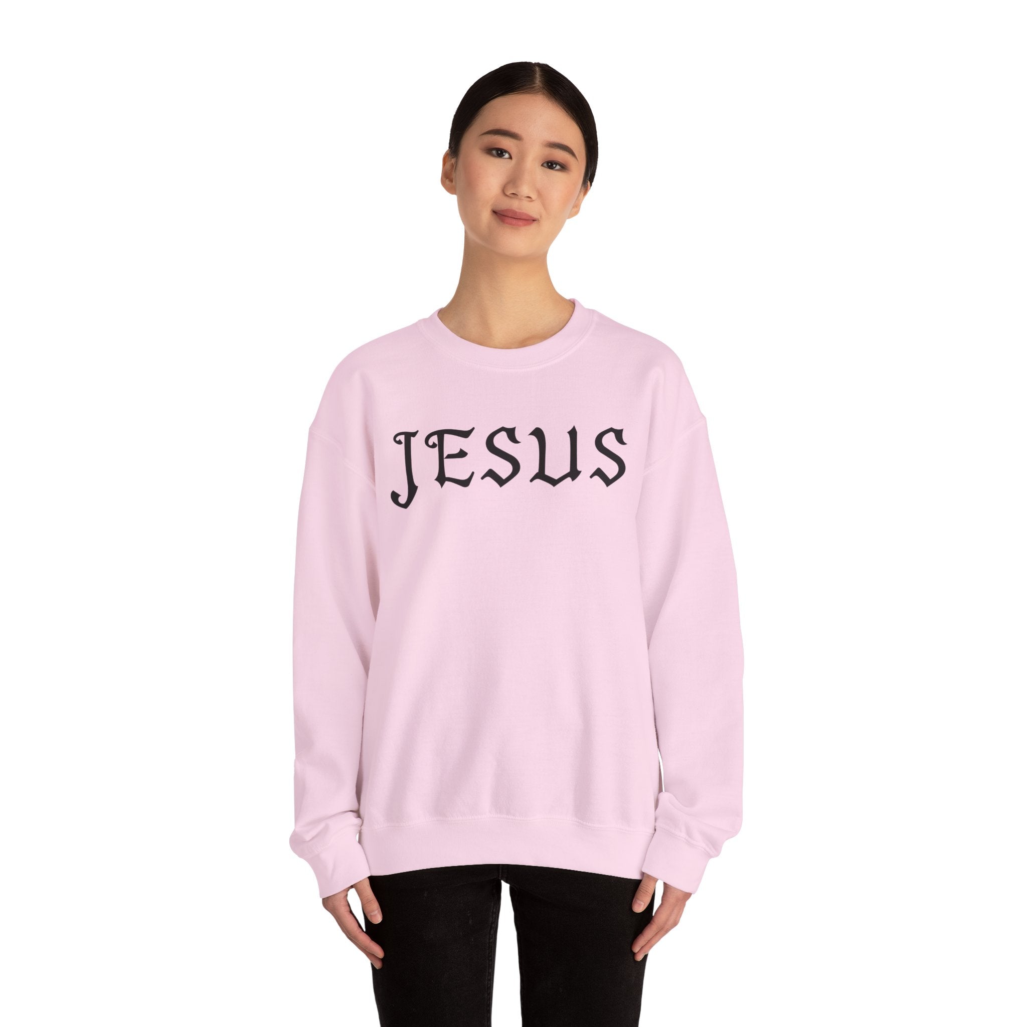 Jesus Crewneck Sweatshirt — Minimal Christian Faith Pullover