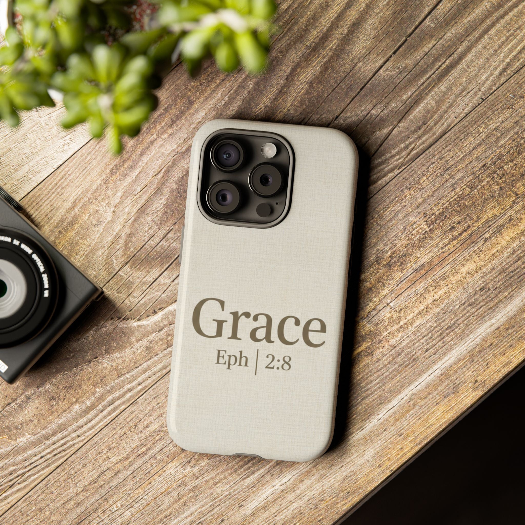 Grace (Ephesians 2:8) Phone Case — Minimalist Christian Inspirational Tough Case