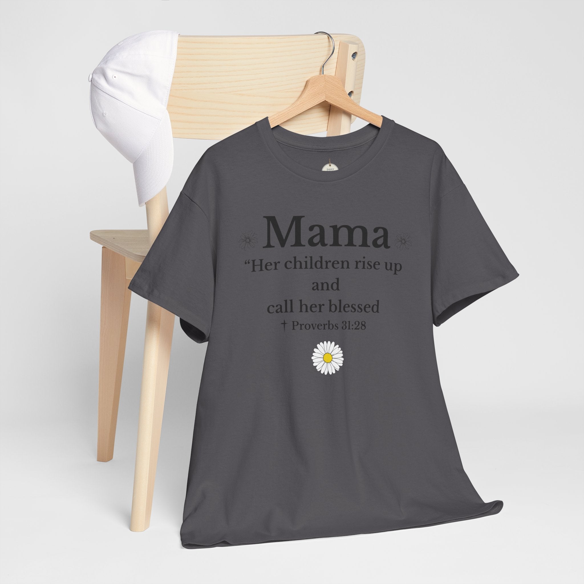 Mama Proverbs 31:28 T‑Shirt — 'Her children rise up and call her blessed' Floral Mom Tee - Mother's Day Gift
