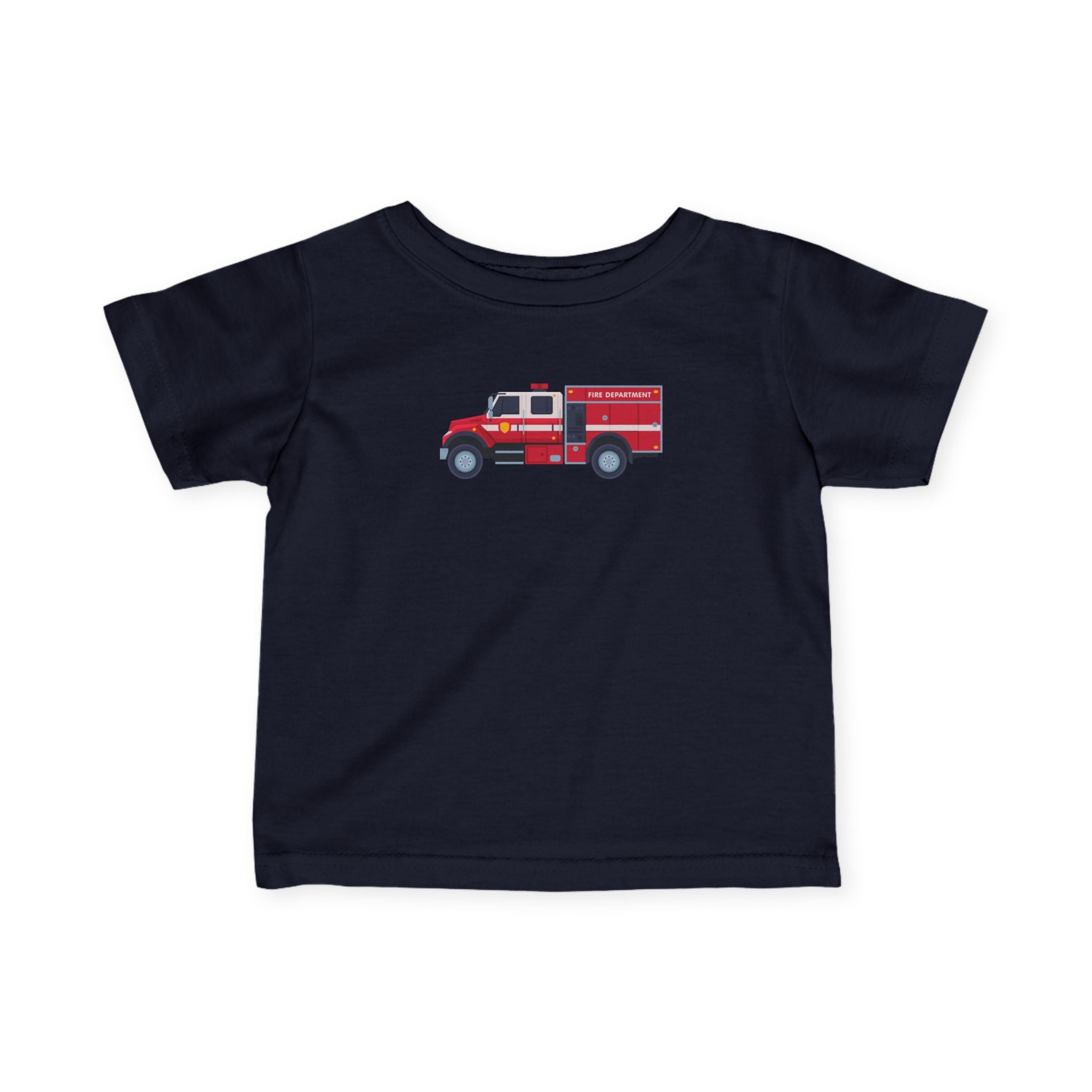 Infant Tee — Cute Red Fire Truck Baby T‑Shirt