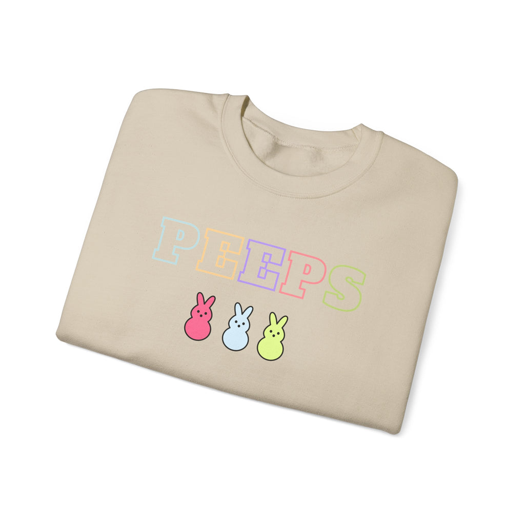 Peeps Easter Crewneck Sweatshirt — Pastel Bunny Candy Graphic