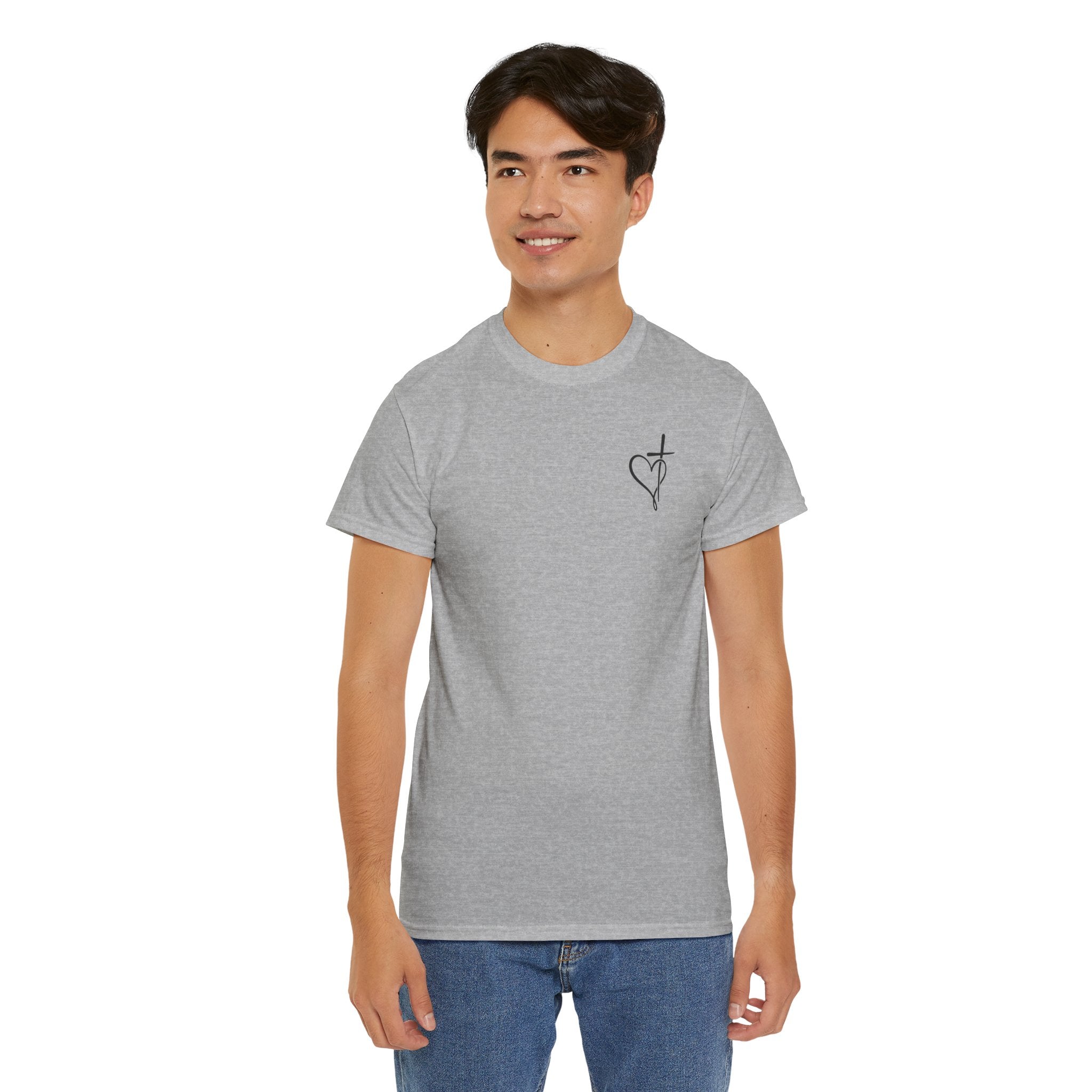 Loved Beyond Measure Tee — Christian Faith Heart Cross T-Shirt (Ephesians 3:18)