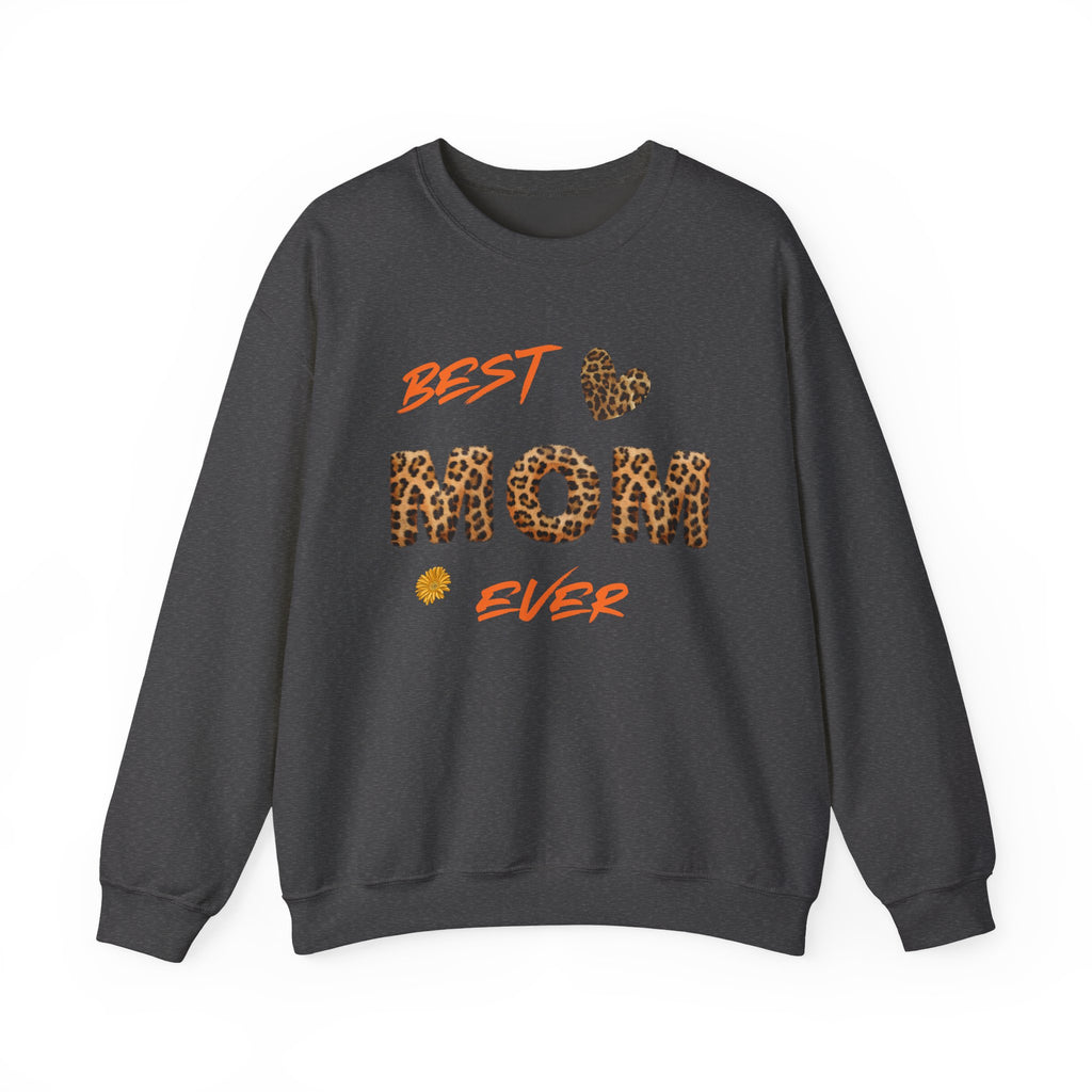 Leopard Print "Best Mom Ever" Sweatshirt | Mom Design Crewneck