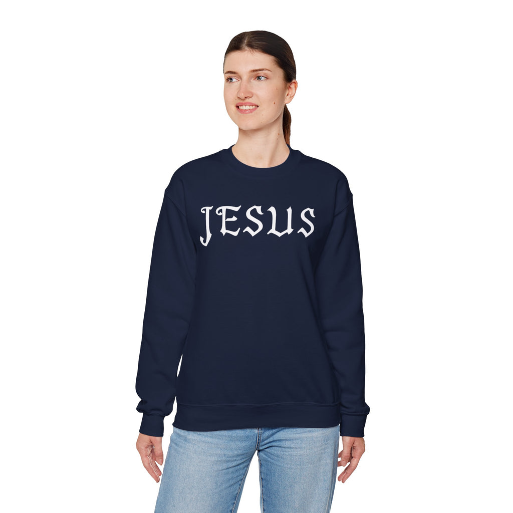 Jesus Crewneck Sweatshirt — Minimal Christian Faith Pullover