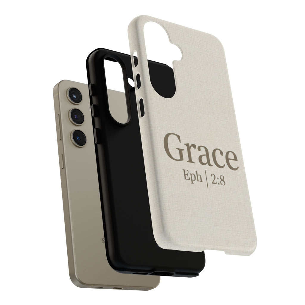Grace (Ephesians 2:8) Phone Case — Minimalist Christian Inspirational Tough Case