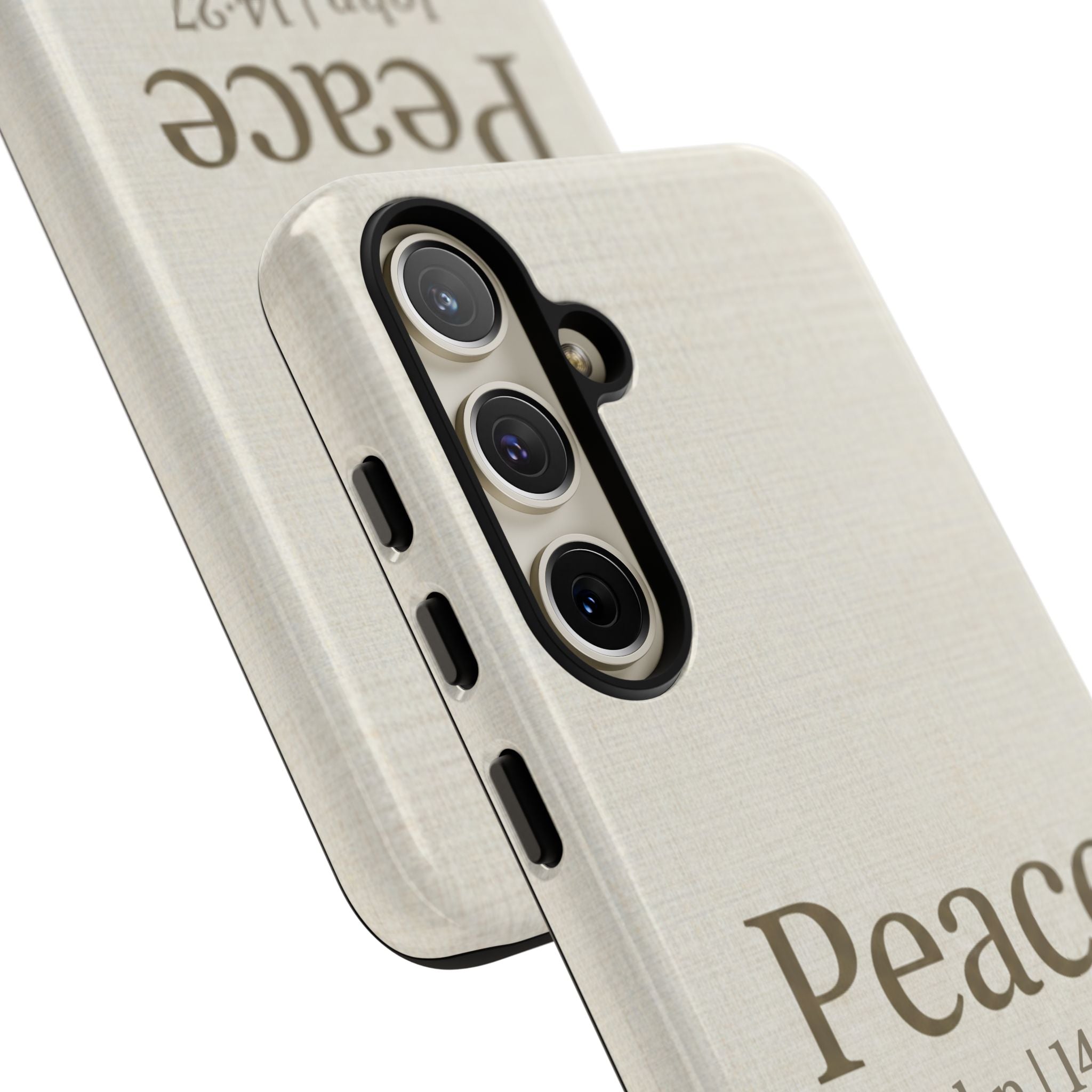 Peace (John 14:27) Phone Case — Minimalist Christian Scripture iPhone & Android Cover