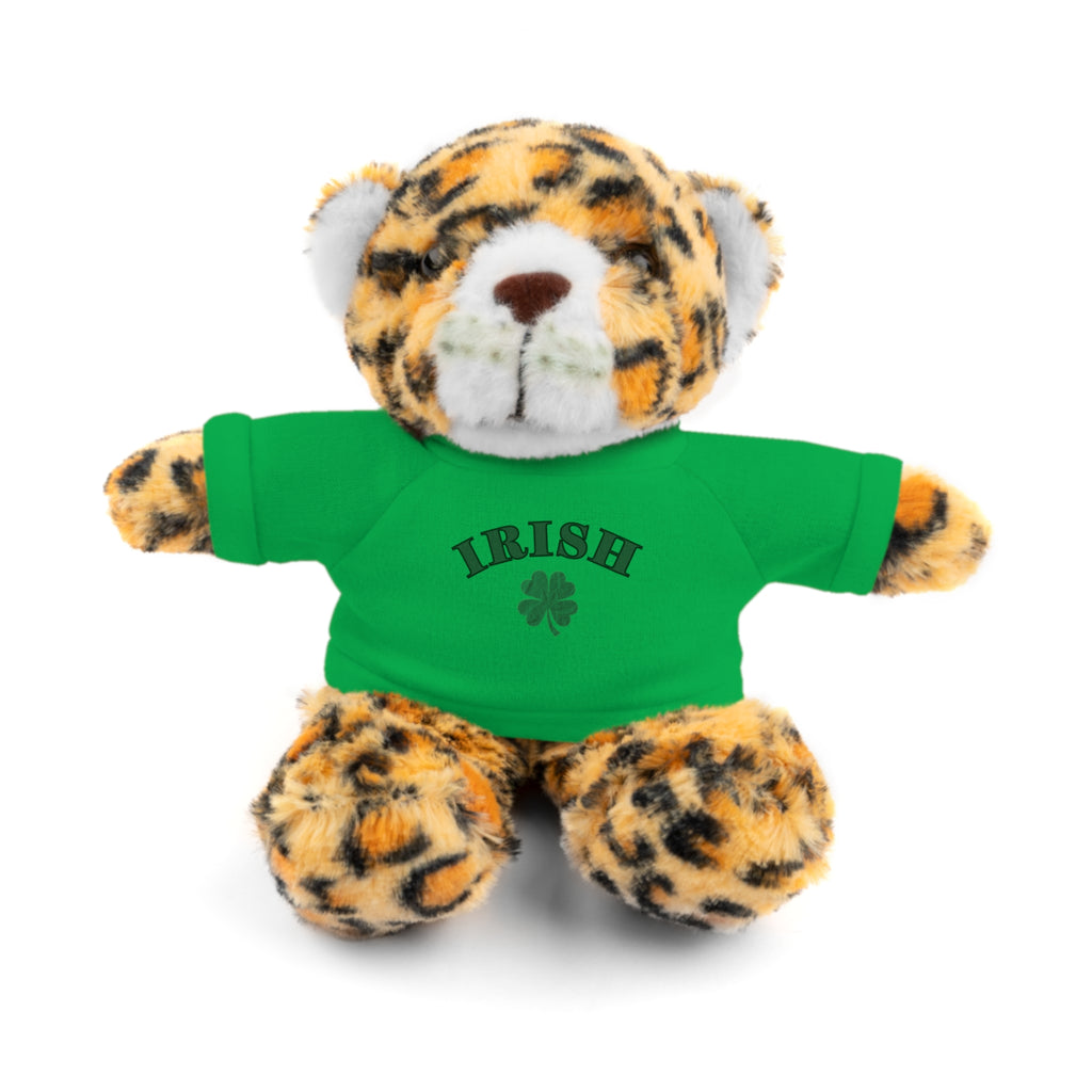 Irish Clover Teddy Bear with 'IRISH' Tee — St. Patrick's Day Plush Gift