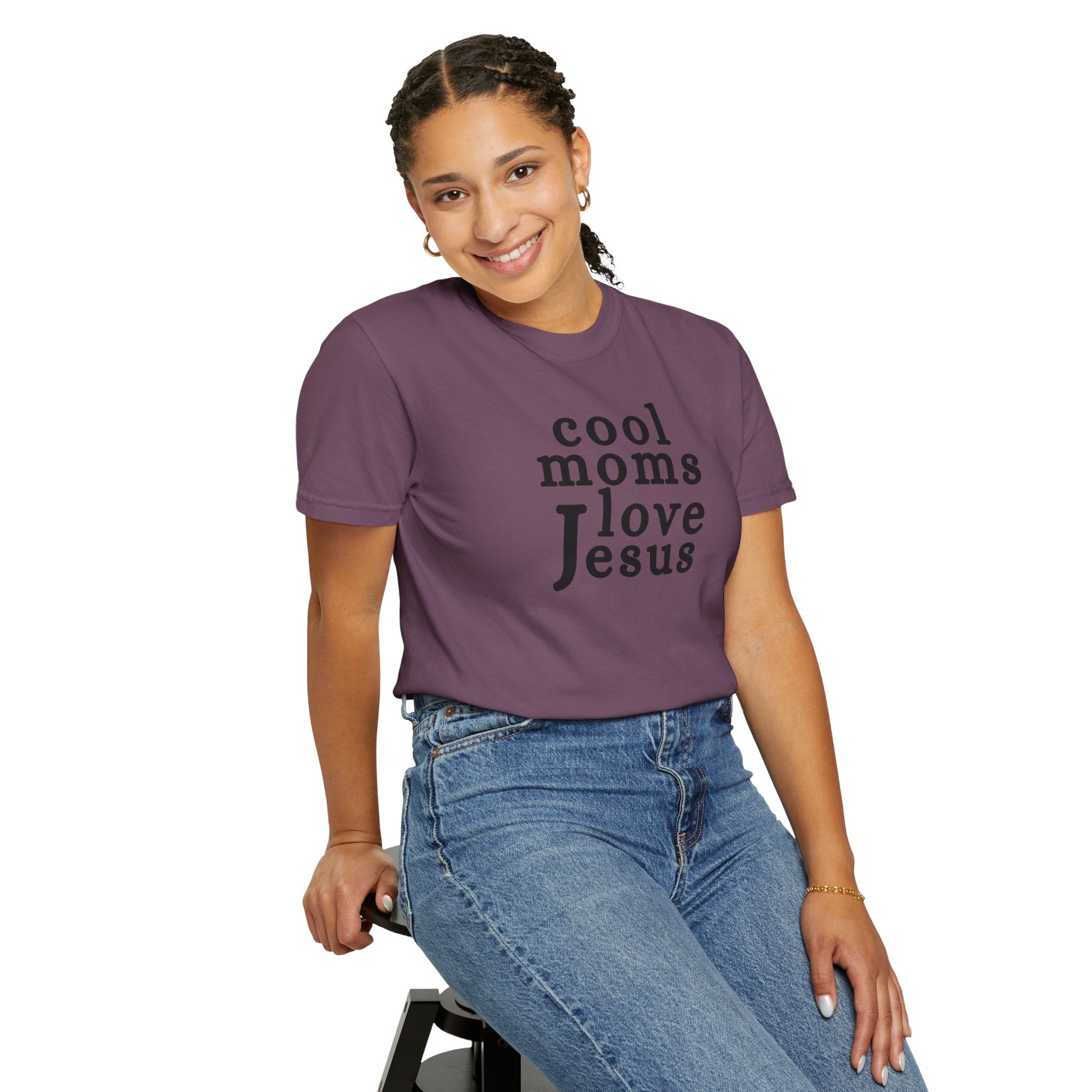 Christian Mom T-Shirt — "Cool Moms Love Jesus" Graphic Tee