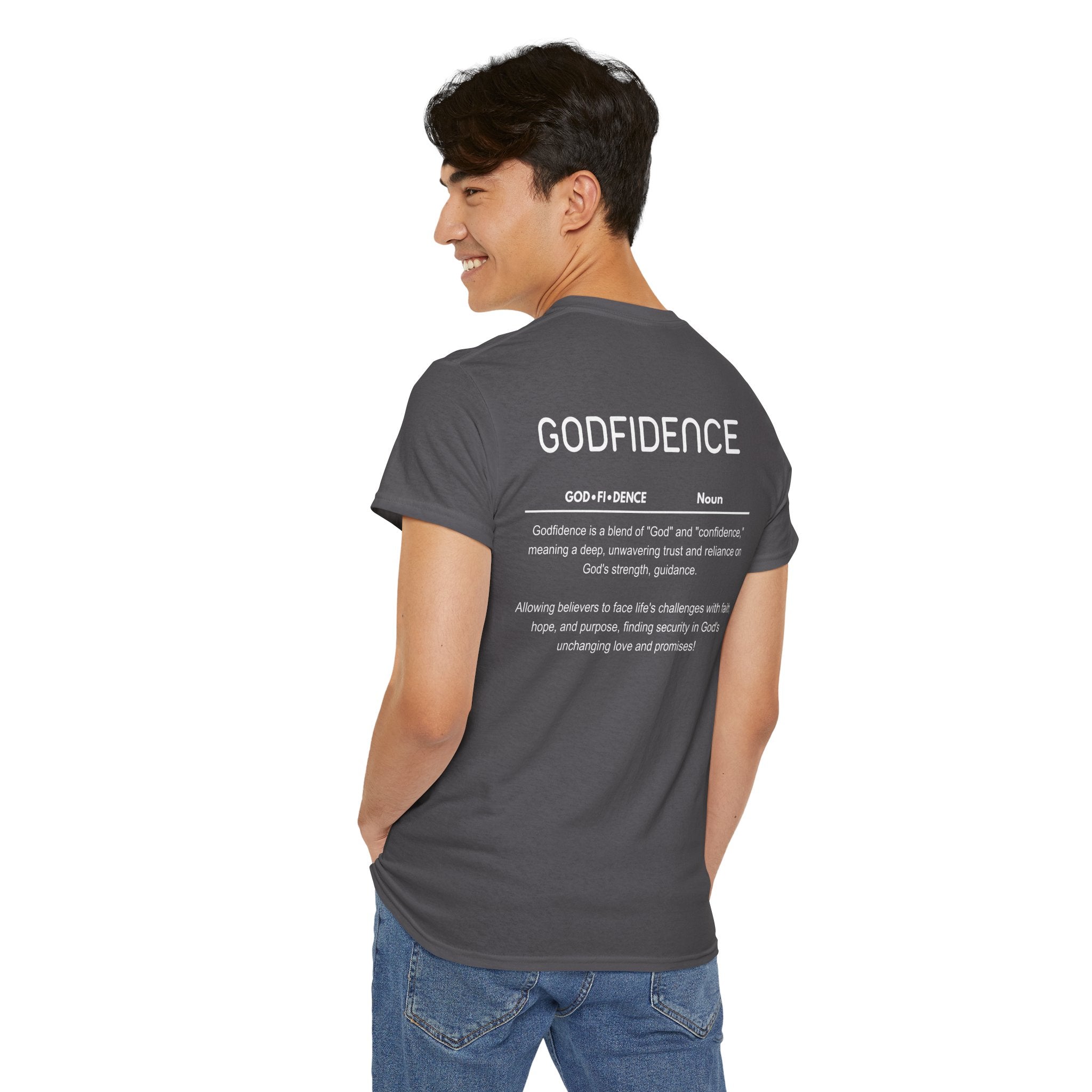 Godfidence definition tee | Christian faith shirt, faith-based typography