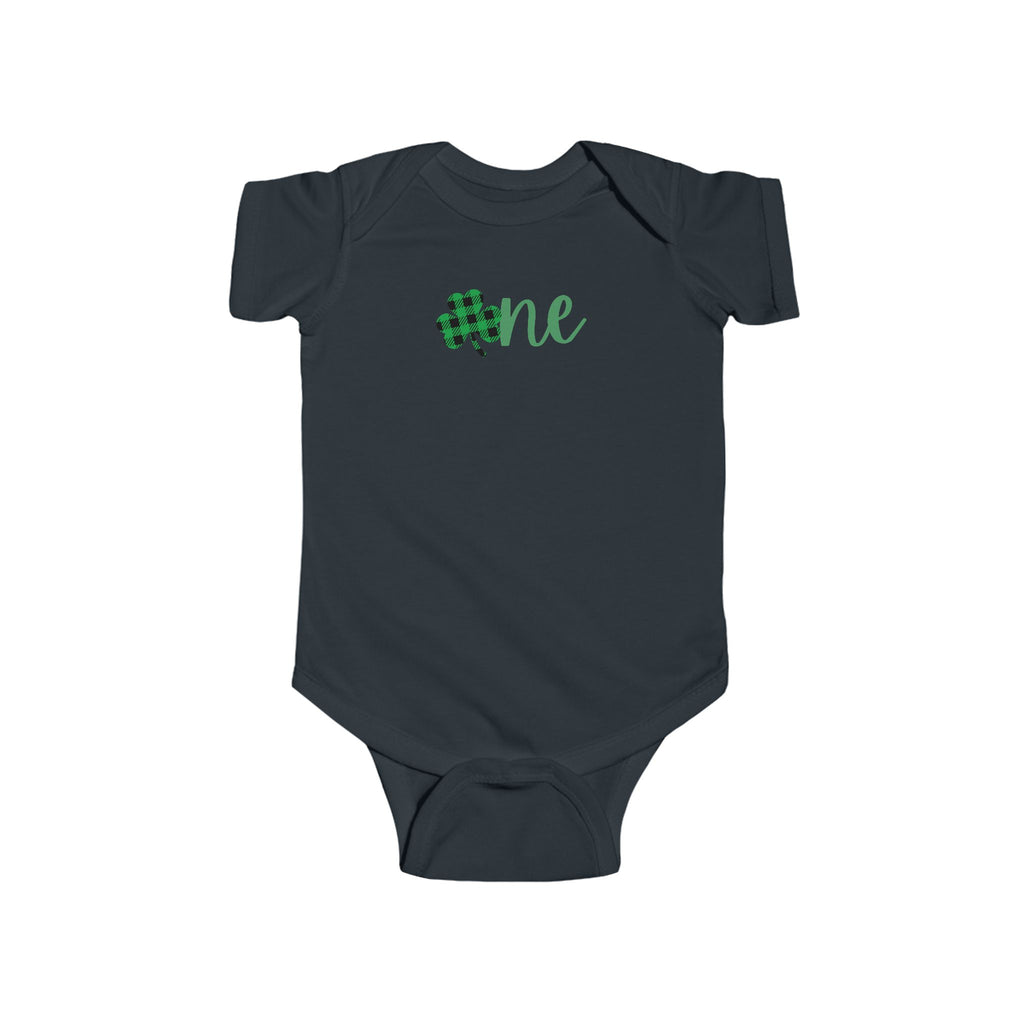 St. Patrick's Day Baby Bodysuit – "One" Shamrock First Birthday Outfit