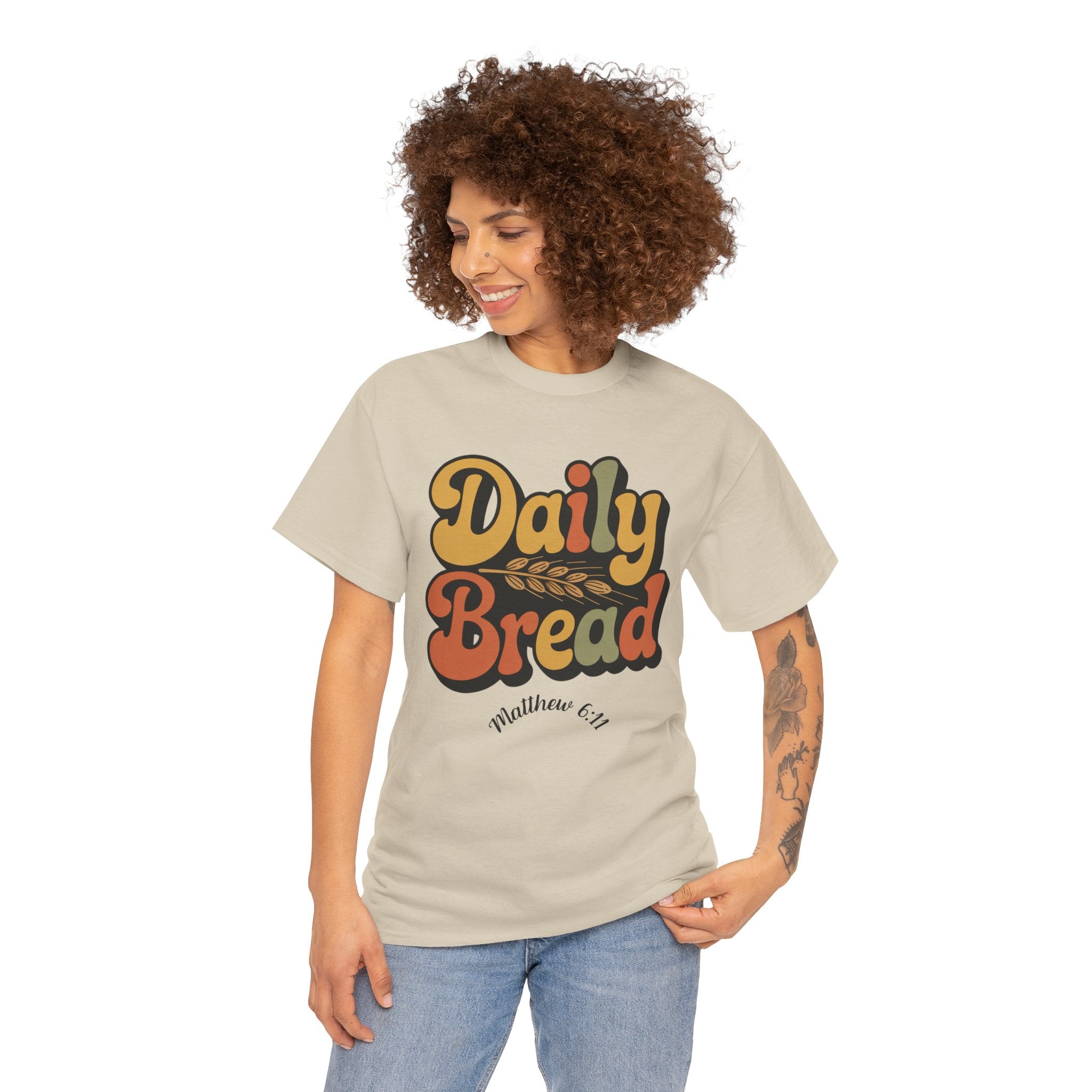Daily Bread Shirt, Matthew 6:11, Retro Christian Shirt, Vintage Faith Shirt, Lord's Prayer Shirt, Christian Gift, Scripture Shirt