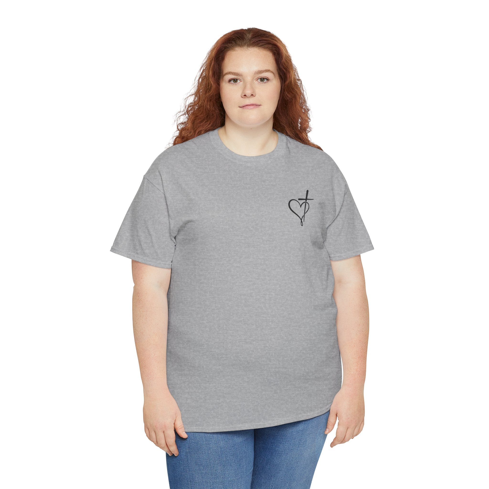 Loved Beyond Measure Tee — Christian Faith Heart Cross T-Shirt (Ephesians 3:18)