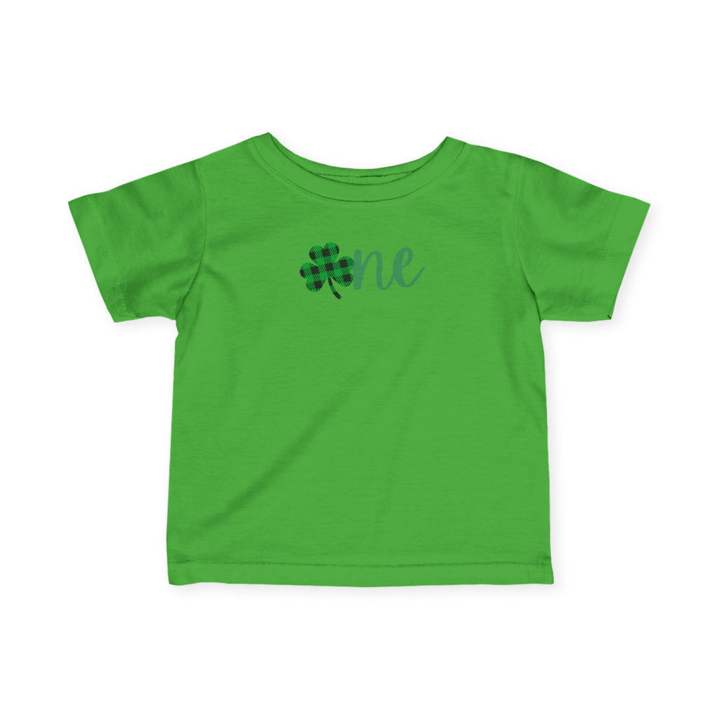 Infant Tee — Green Shamrock “One” First Birthday St. Patrick’s Day Shirt
