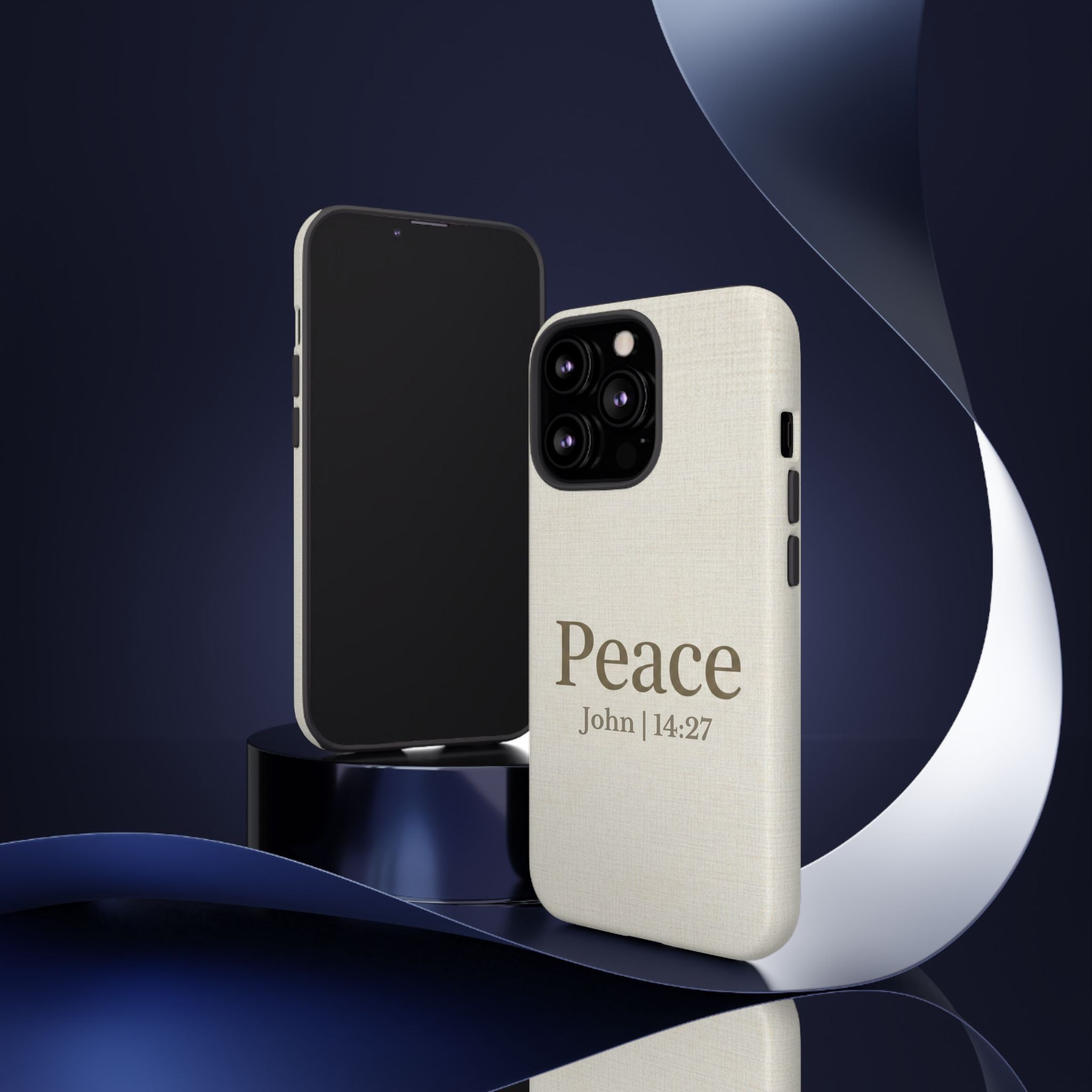 Peace (John 14:27) Phone Case — Minimalist Christian Scripture iPhone & Android Cover
