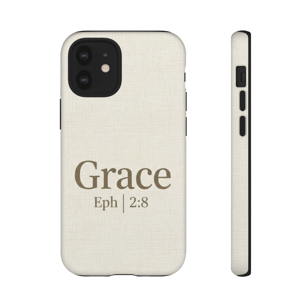 Grace (Ephesians 2:8) Phone Case — Minimalist Christian Inspirational Tough Case