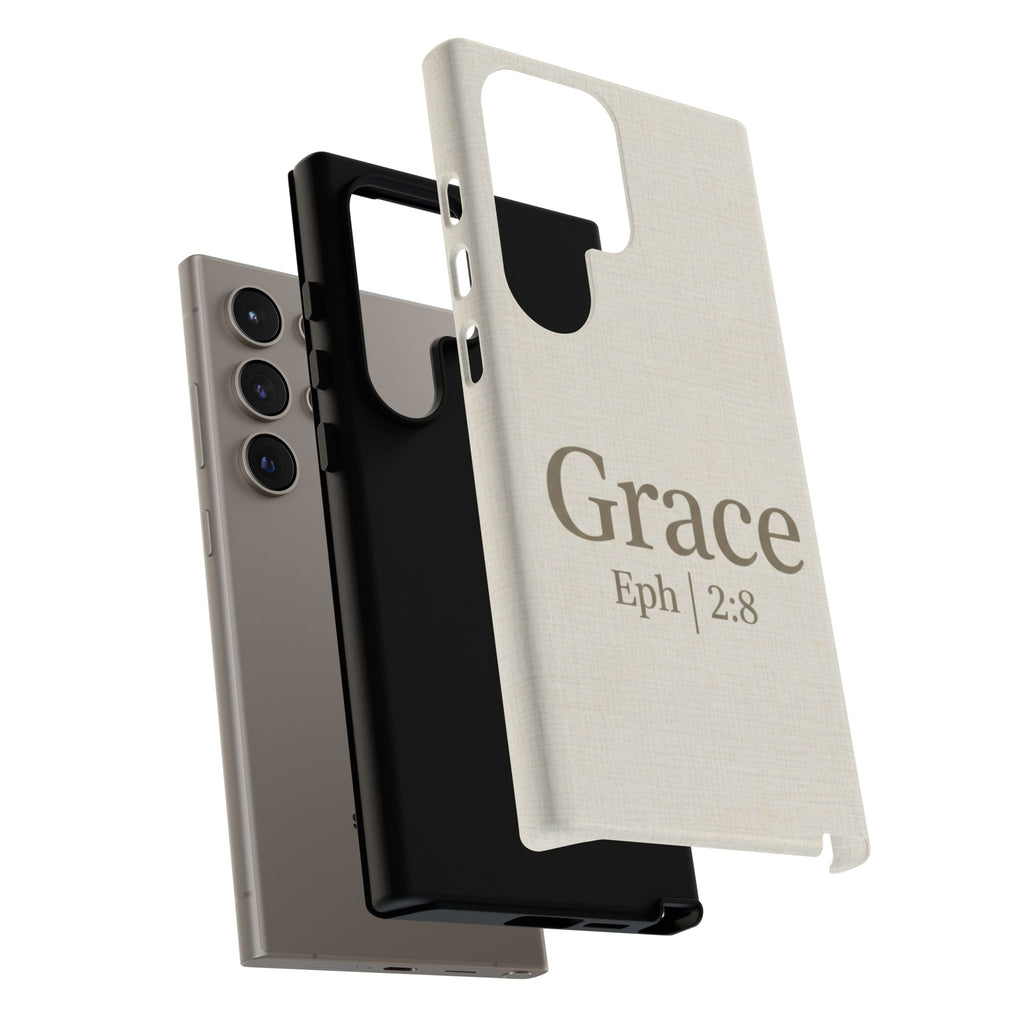 Grace (Ephesians 2:8) Phone Case — Minimalist Christian Inspirational Tough Case