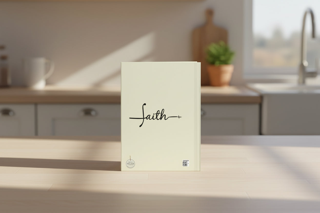 Daily Bread Hardcover Journal — Faith Scripture Notebook (Matthew 6:11)