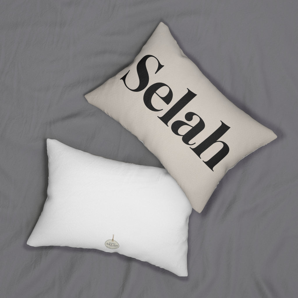 Selah Lumbar Pillow – Minimalist Faith-Inspired Accent Pillow